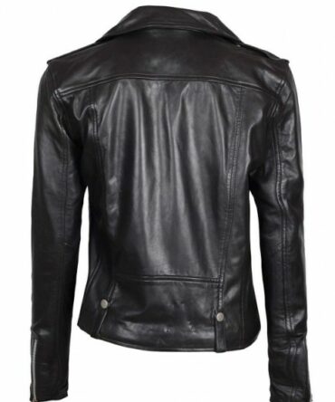 Women Amber Asymmetrical Black Biker Jacket