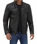 Men's Rudolph Black Biker Leather Jacket